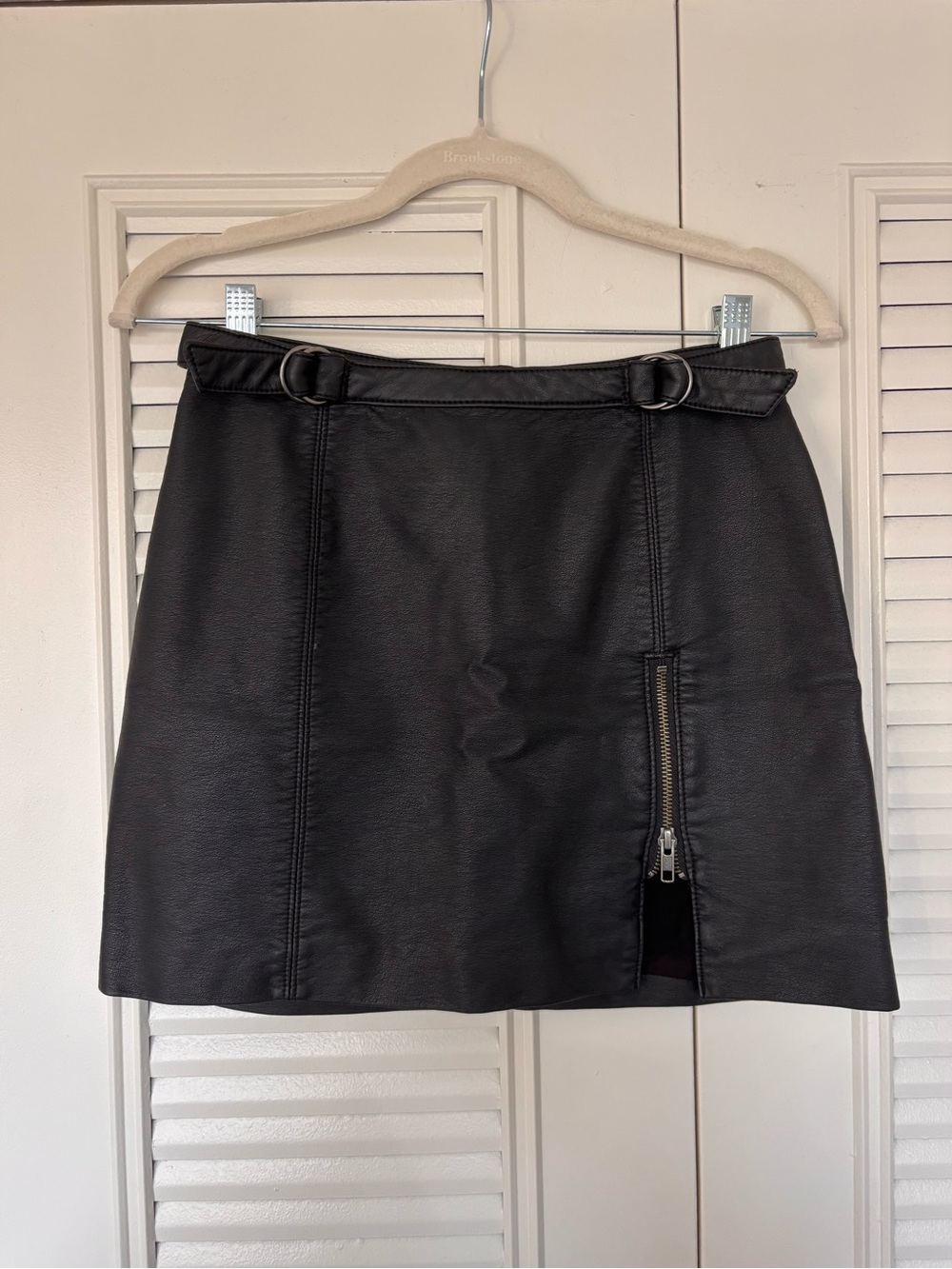 Free People Faux Leather Mini Skirt